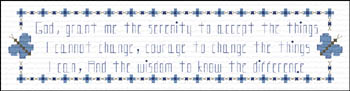 The Serenity Prayer Bookmark with Butterfly